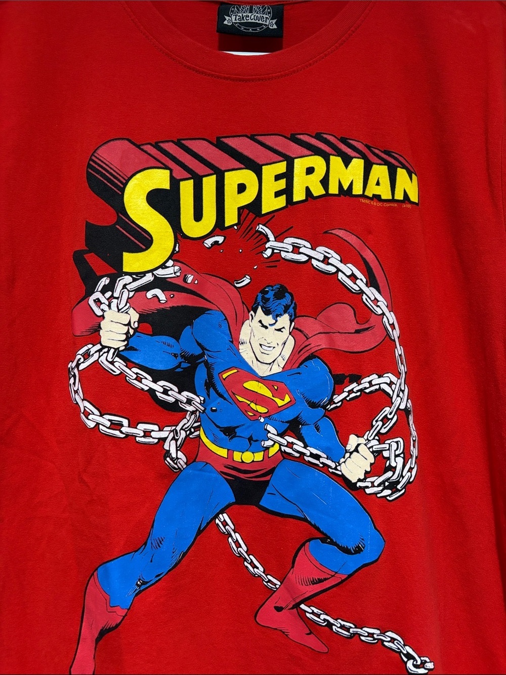 Superman Graphic Crew Neck T-Shirt - Red - Picture 2 of 4
